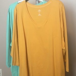 Set of Two 3/4 sleeve T-shirt’s